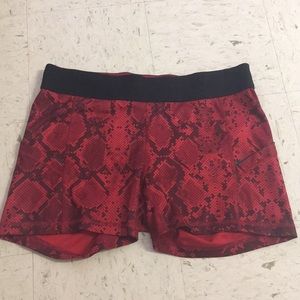 Red snake skin lulu lemon shorts